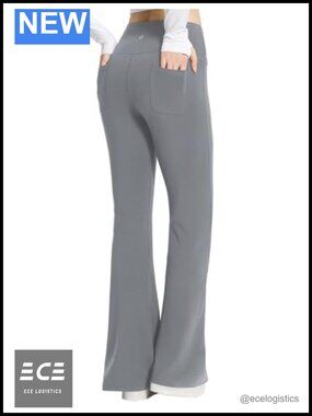 Baleaf Women's Cotton Flare Yoga Pants High Waisted Bootcut Leggings 32" Inseam